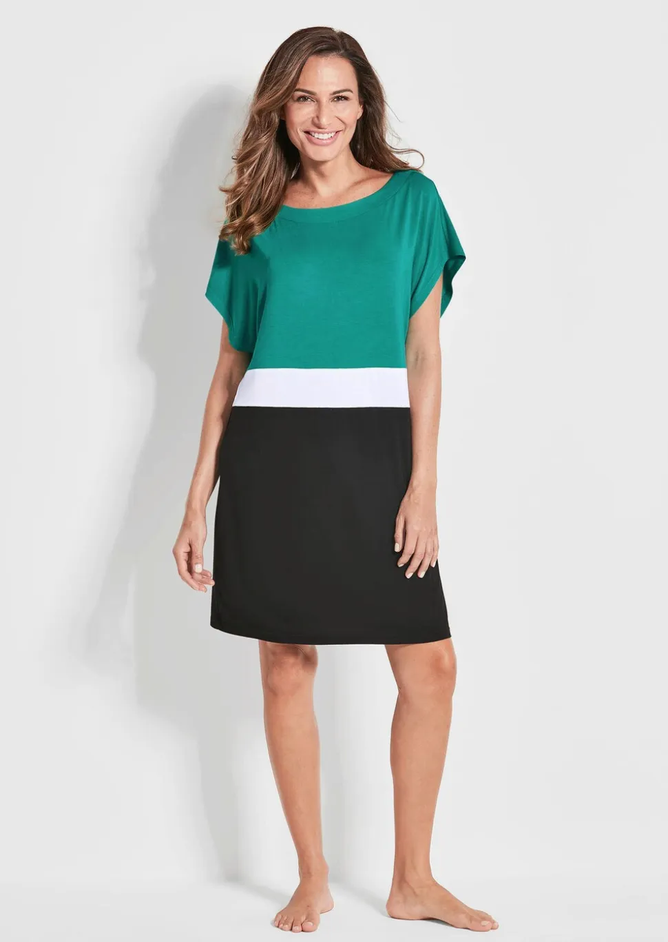 Strandkleid mit Colour-Blocking-Design