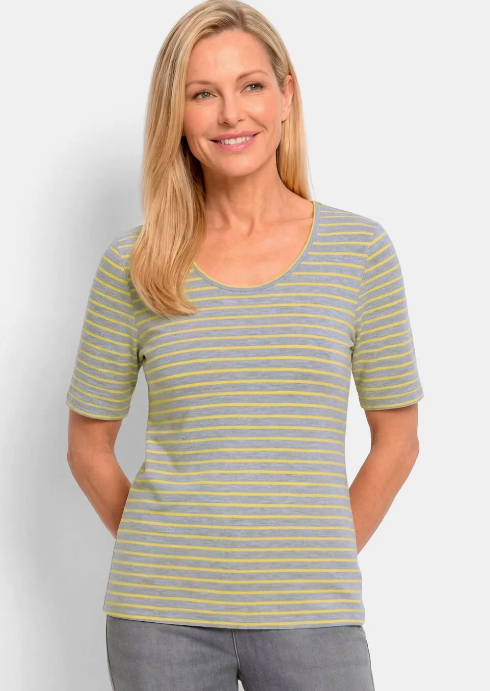 Streifenshirt mit Glanzgarn