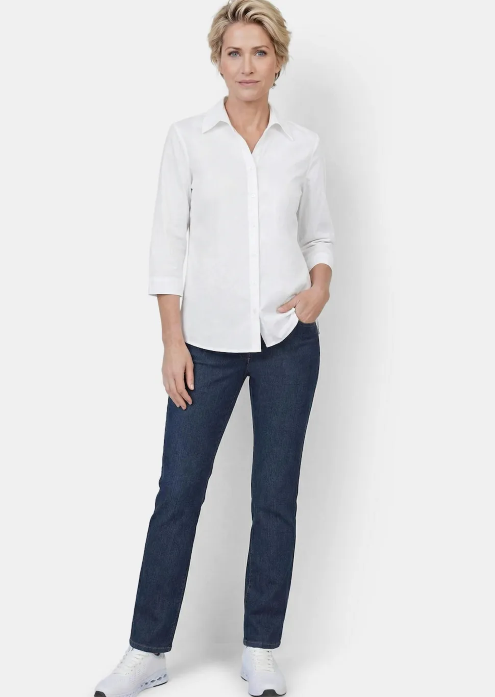 Stretchbequeme Bluse mit Baumwolle