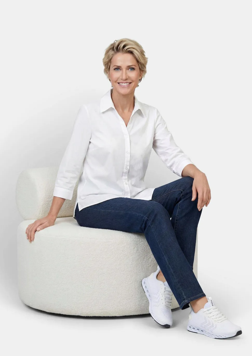 Stretchbequeme Bluse mit Baumwolle