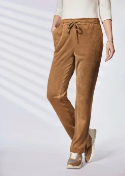 Stretch Hose SARA in Veloursleder-Optik