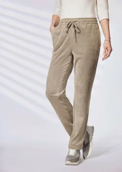 Stretch Hose SARA in Veloursleder-Optik