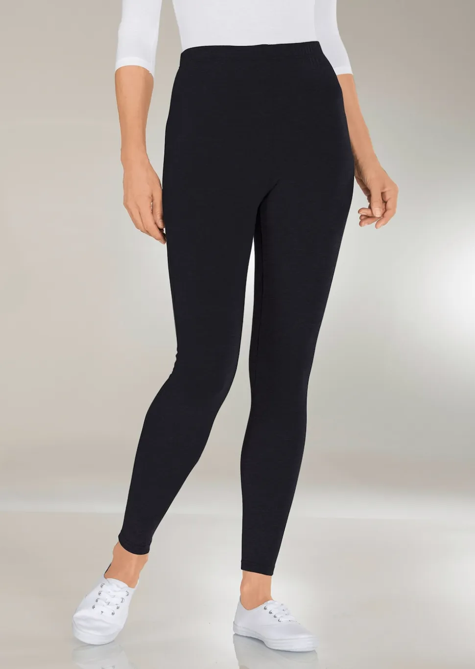 Stretch-Leggings aus gekämmter Baumwolle