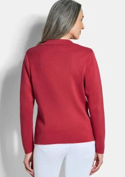 Strickblazer mit aufgesetzten Taschen