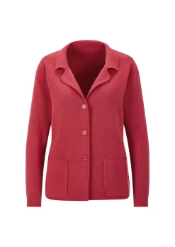 Strickblazer mit aufgesetzten Taschen