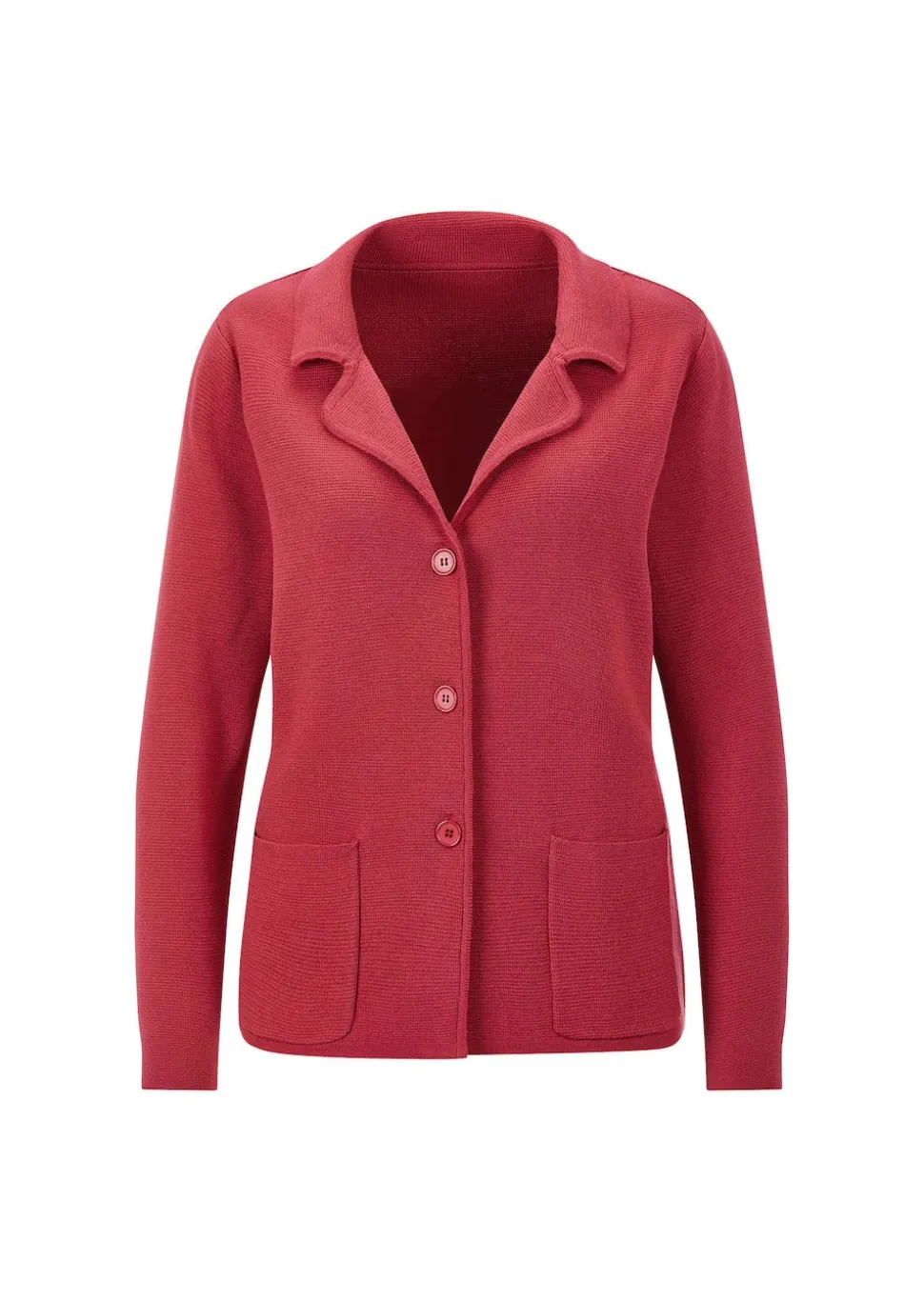 Strickblazer mit aufgesetzten Taschen