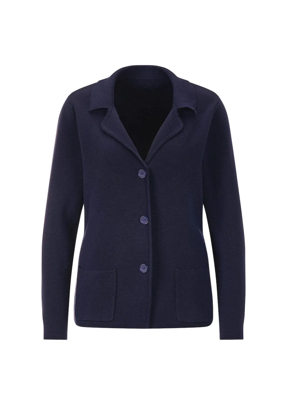 Strickblazer mit aufgesetzten Taschen