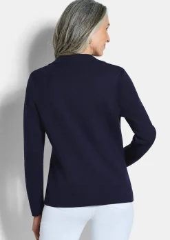 Strickblazer mit aufgesetzten Taschen