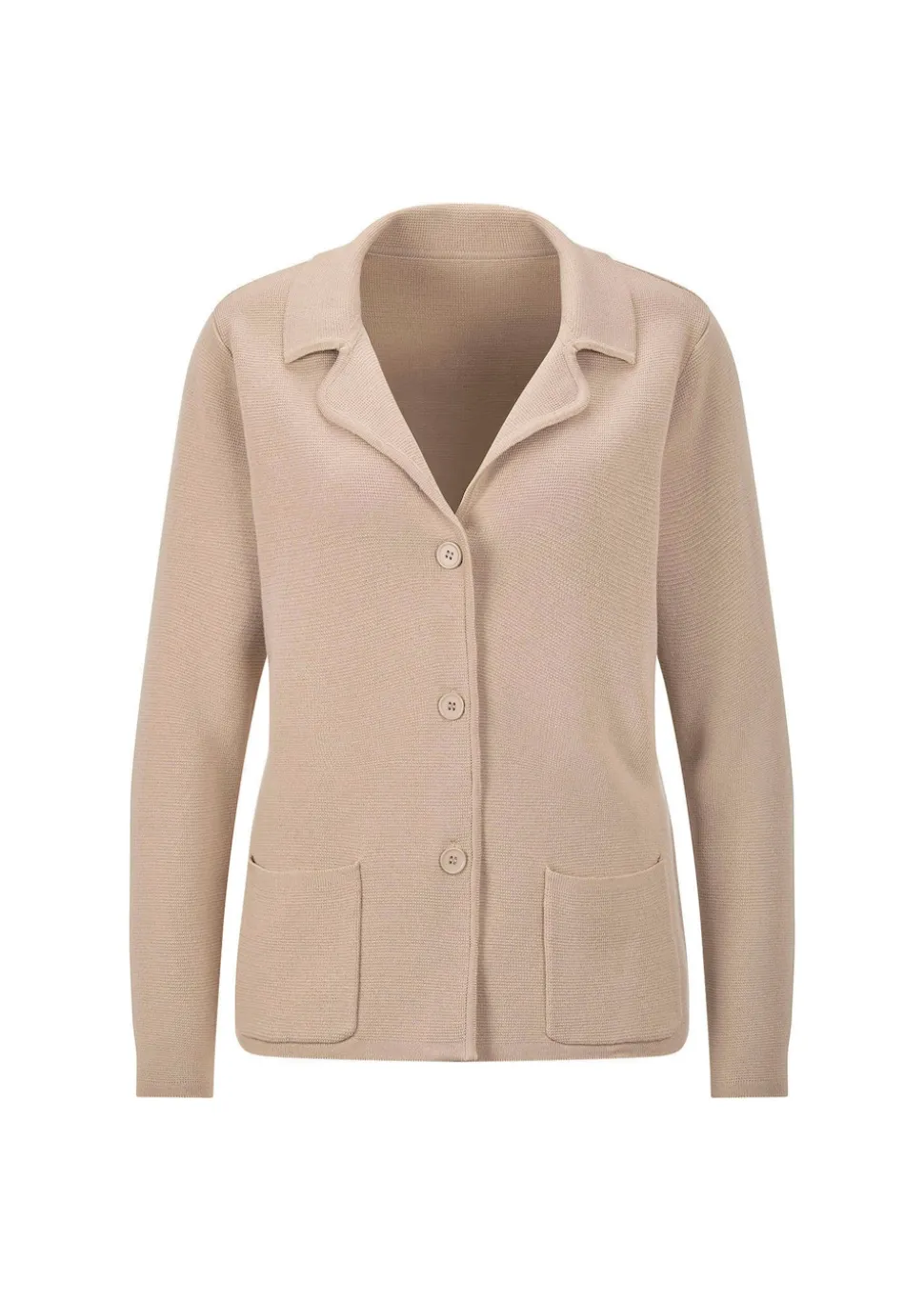 Strickblazer mit aufgesetzten Taschen
