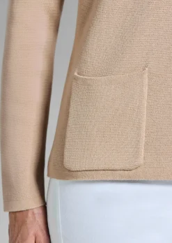 Strickblazer mit aufgesetzten Taschen