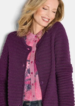 Strickjacke aus Baumwolle und Lurex