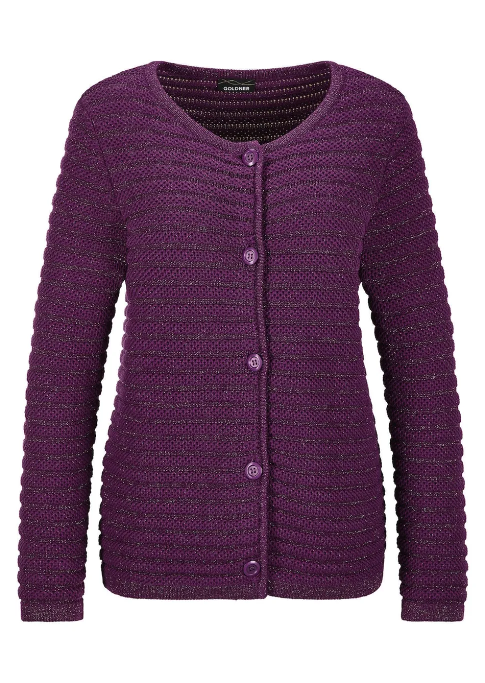 Strickjacke aus Baumwolle und Lurex