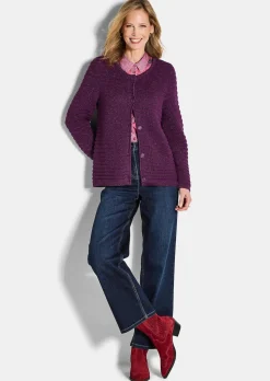 Strickjacke aus Baumwolle und Lurex