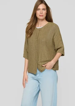 Strickjacke aus Bändchengarn