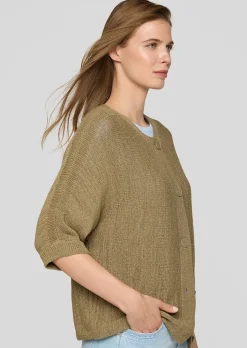Strickjacke aus Bändchengarn