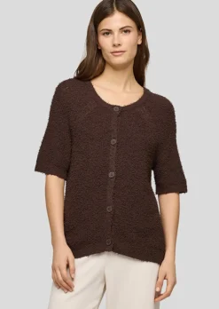Strickjacke aus Effektgarn mit viel Baumwolle