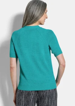 Strickjacke aus kühlem Bändchengarn