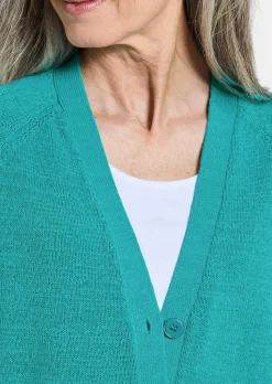 Strickjacke aus kühlem Bändchengarn