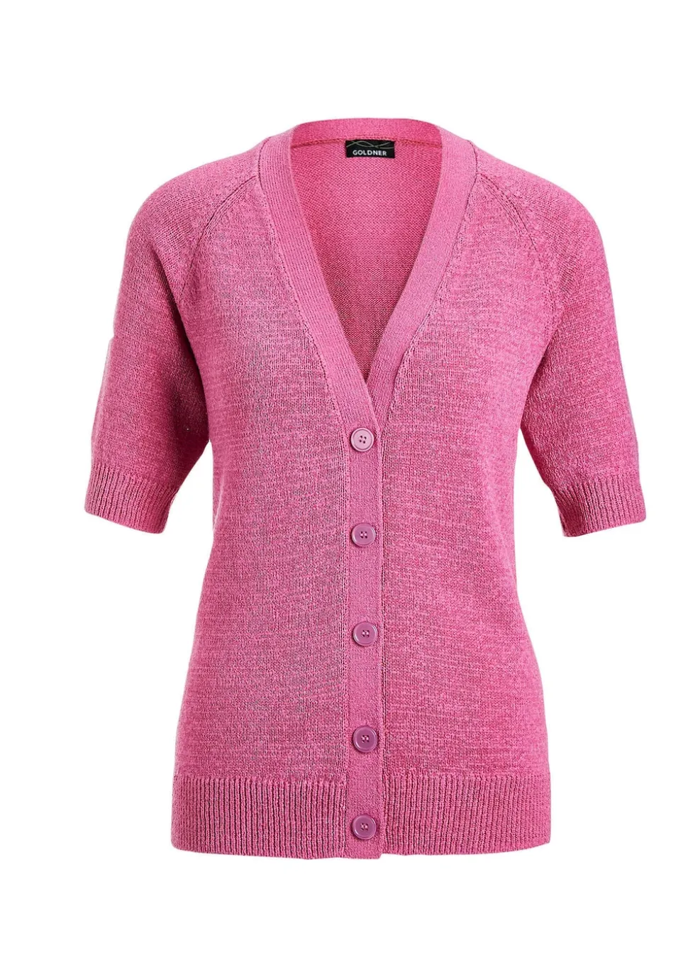 Strickjacke aus kühlem Bändchengarn