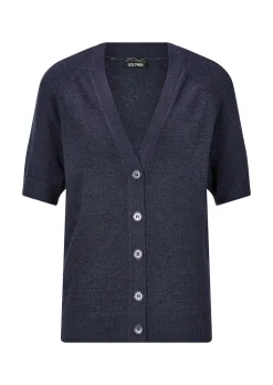 Strickjacke aus kühlem Bändchengarn