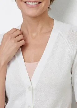 Strickjacke aus kühlem Bändchengarn