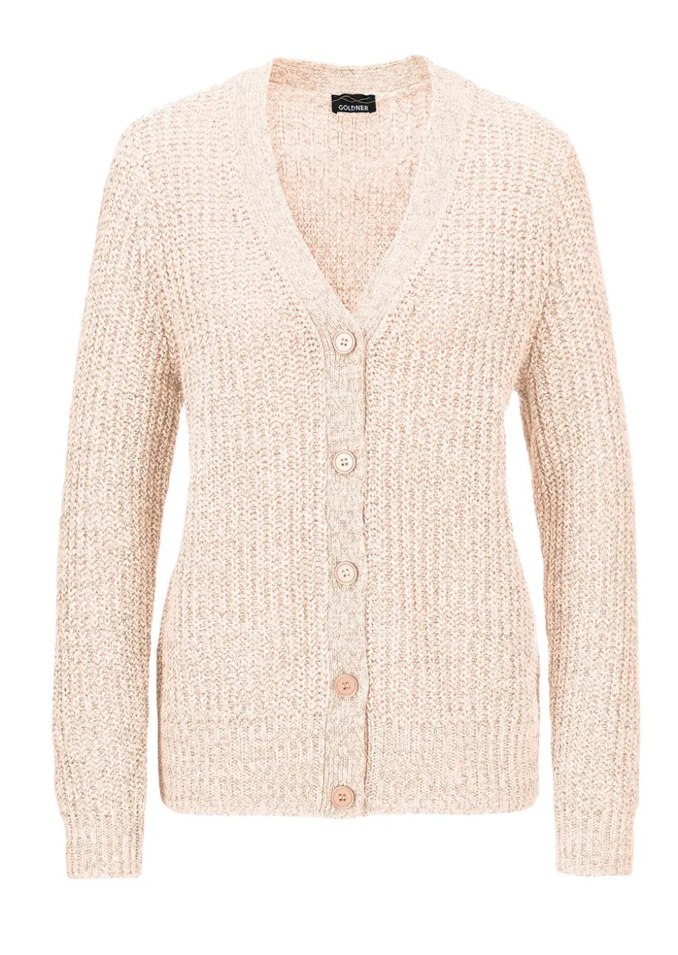 Strickjacke aus Multicolor-Bändchengarn