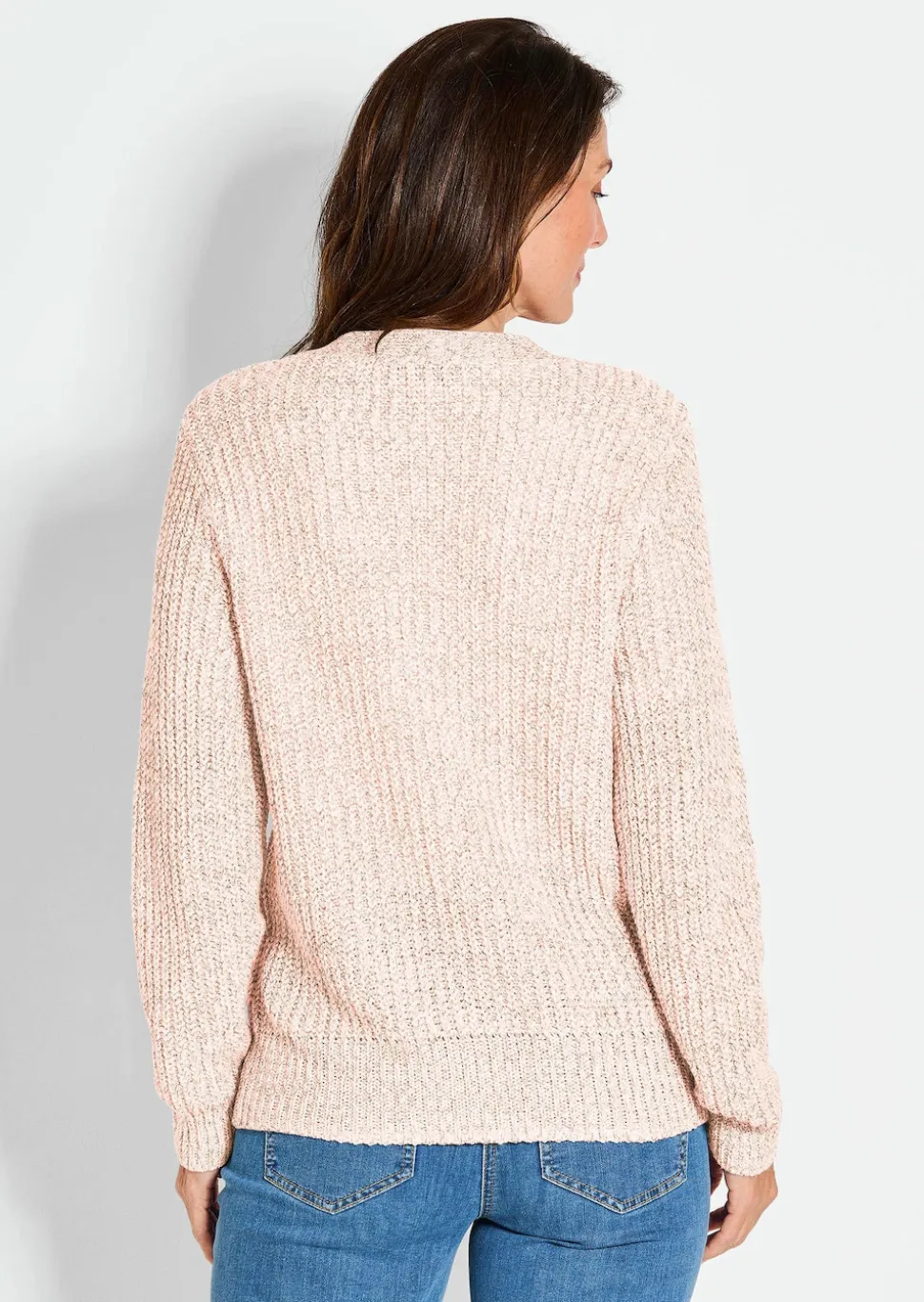 Strickjacke aus Multicolor-Bändchengarn