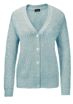 Strickjacke aus Multicolor-Bändchengarn