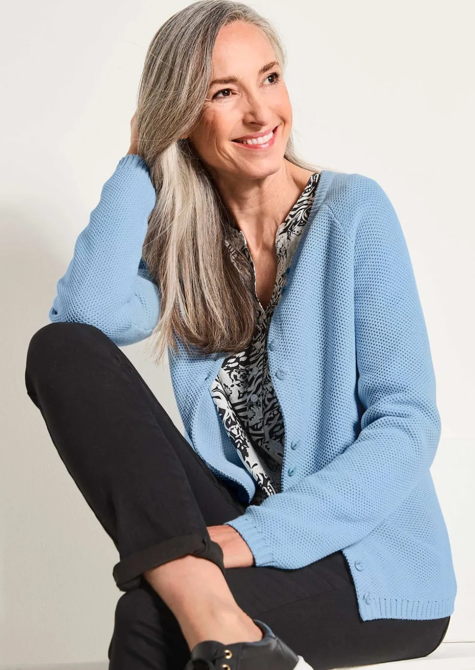 Strickjacke aus reiner Baumwolle