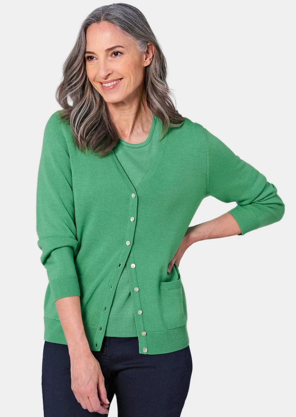Strickjacke aus reiner Merinowolle
