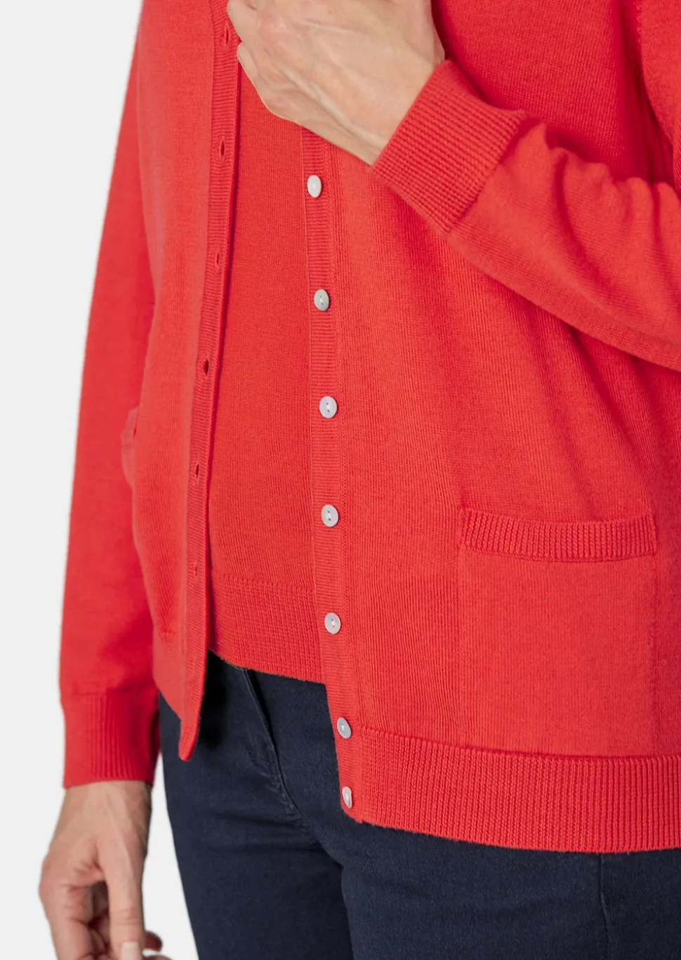Strickjacke aus reiner Merinowolle
