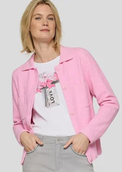 Strickjacke im Hemdblusen-Stil