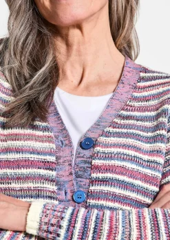 Strickjacke im Multicolor-Ringelmuster