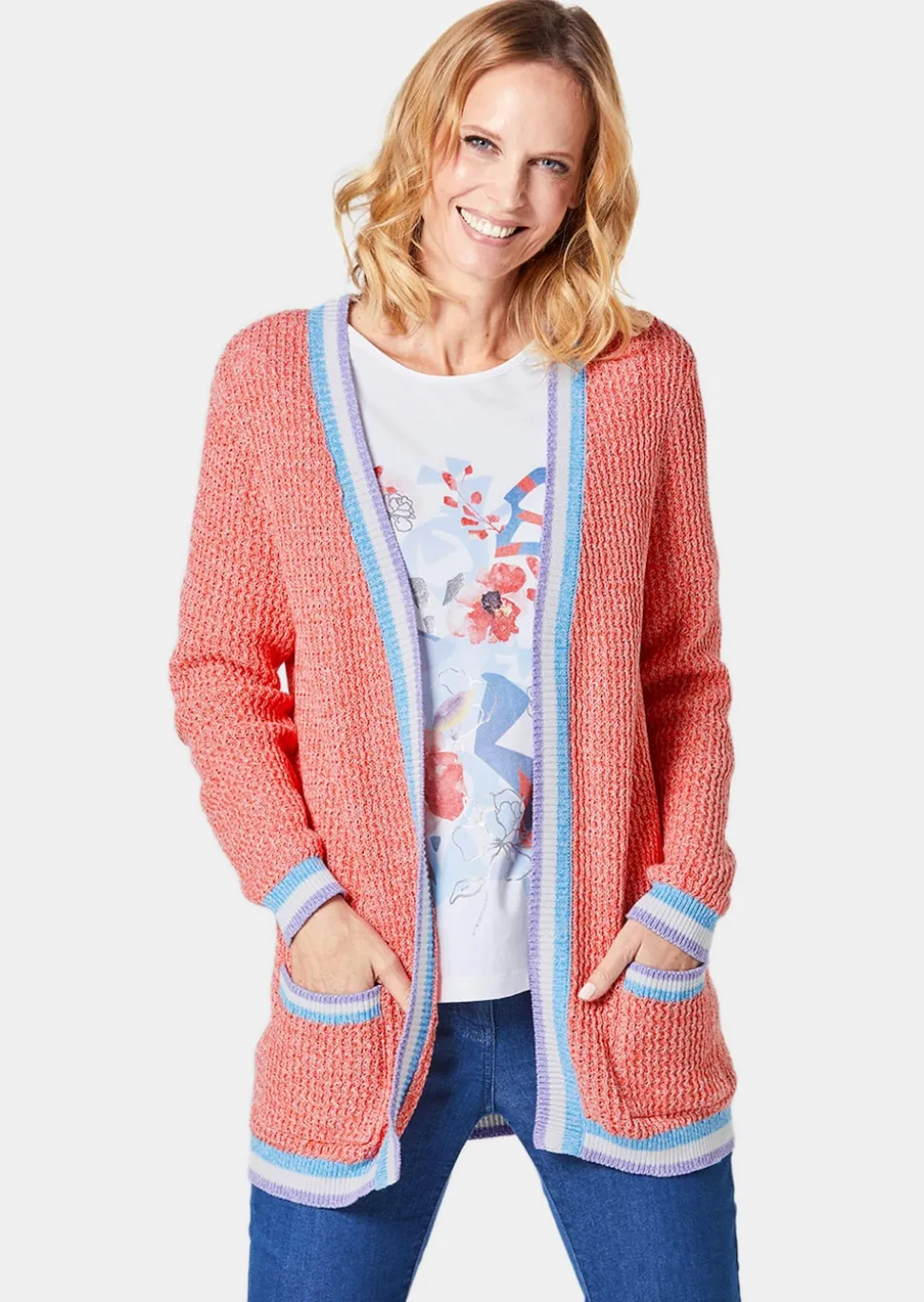 Strickjacke in raffinierter Struktur