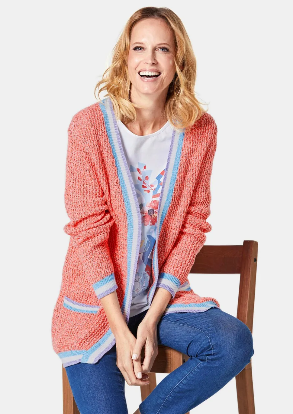 Strickjacke in raffinierter Struktur