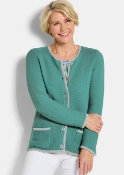 Strickjacke mit aufgesetzten Taschen