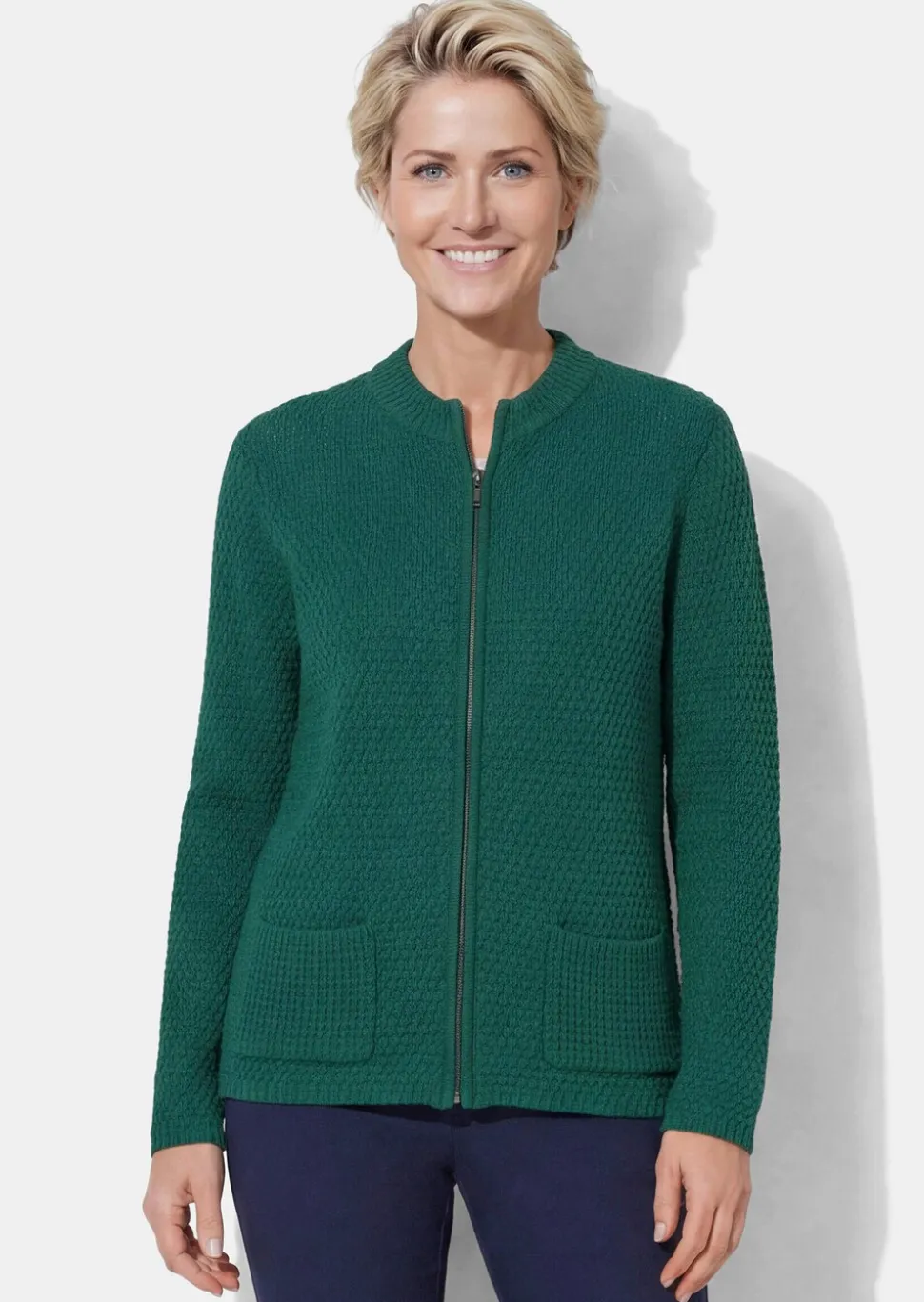 Strickjacke mit 3D-Effekt-Struktur