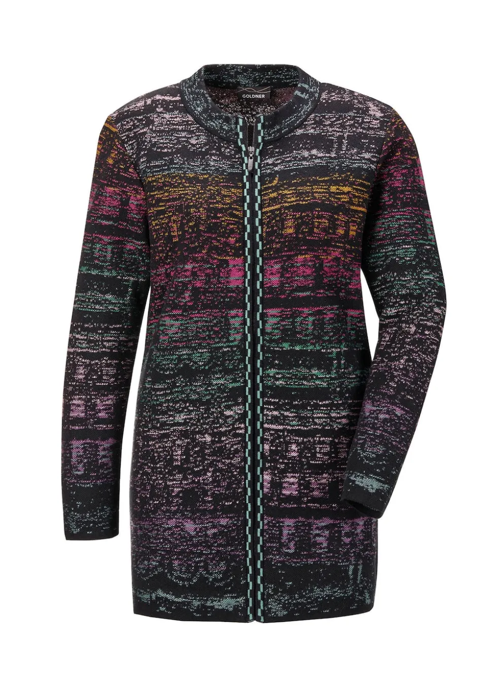 Strickjacke mit Multicolor Ringeloptik