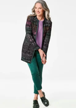 Strickjacke mit Multicolor Ringeloptik
