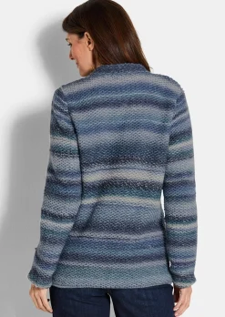 Strickjacke mit Multicolor Ringeloptik
