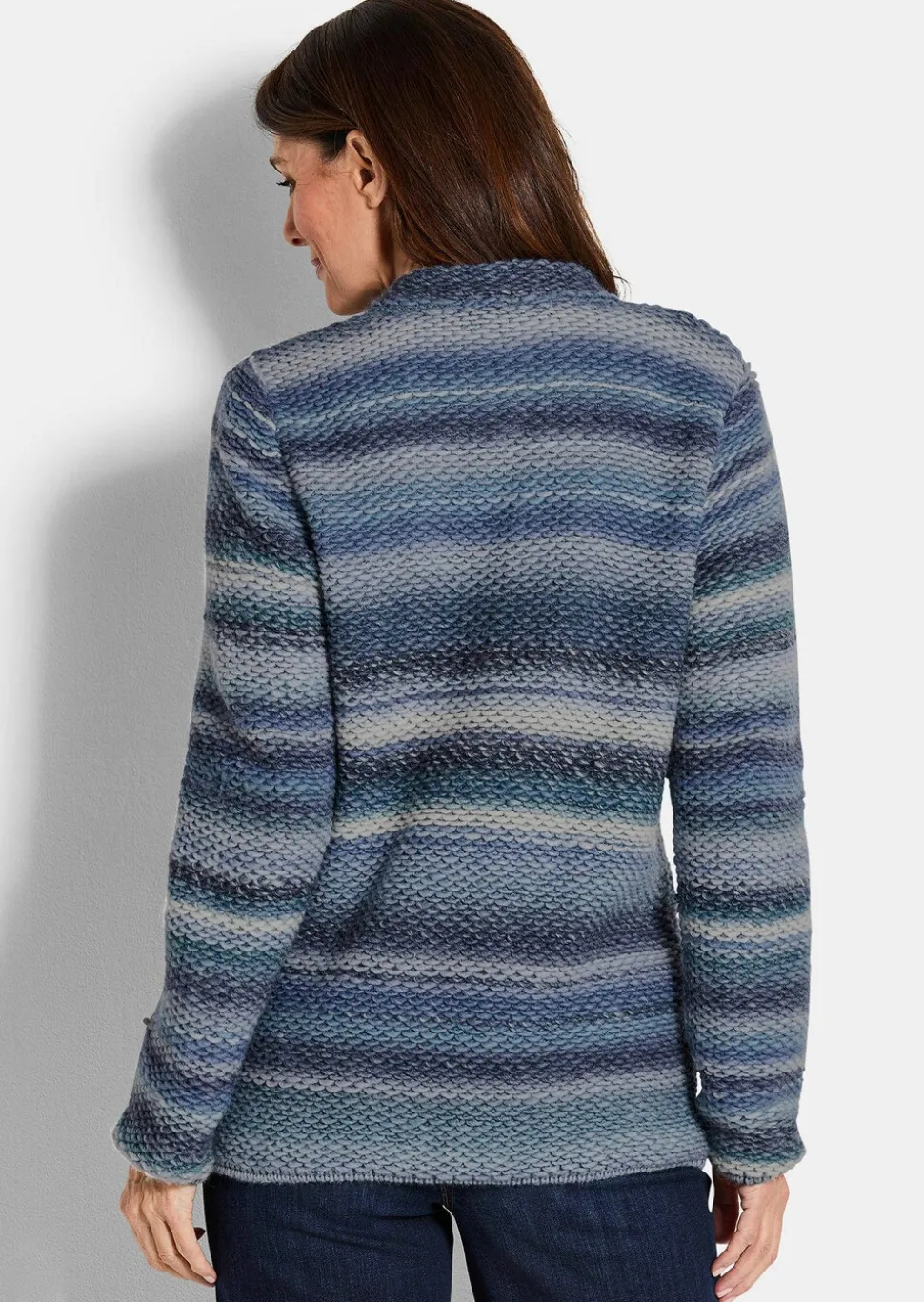 Strickjacke mit Multicolor Ringeloptik