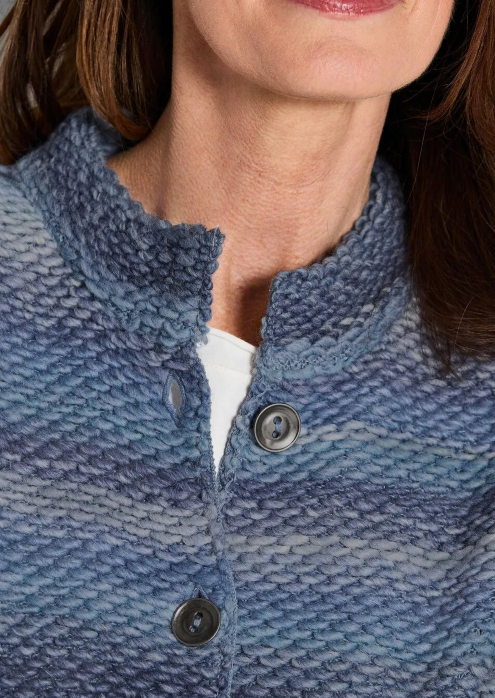Strickjacke mit Multicolor Ringeloptik