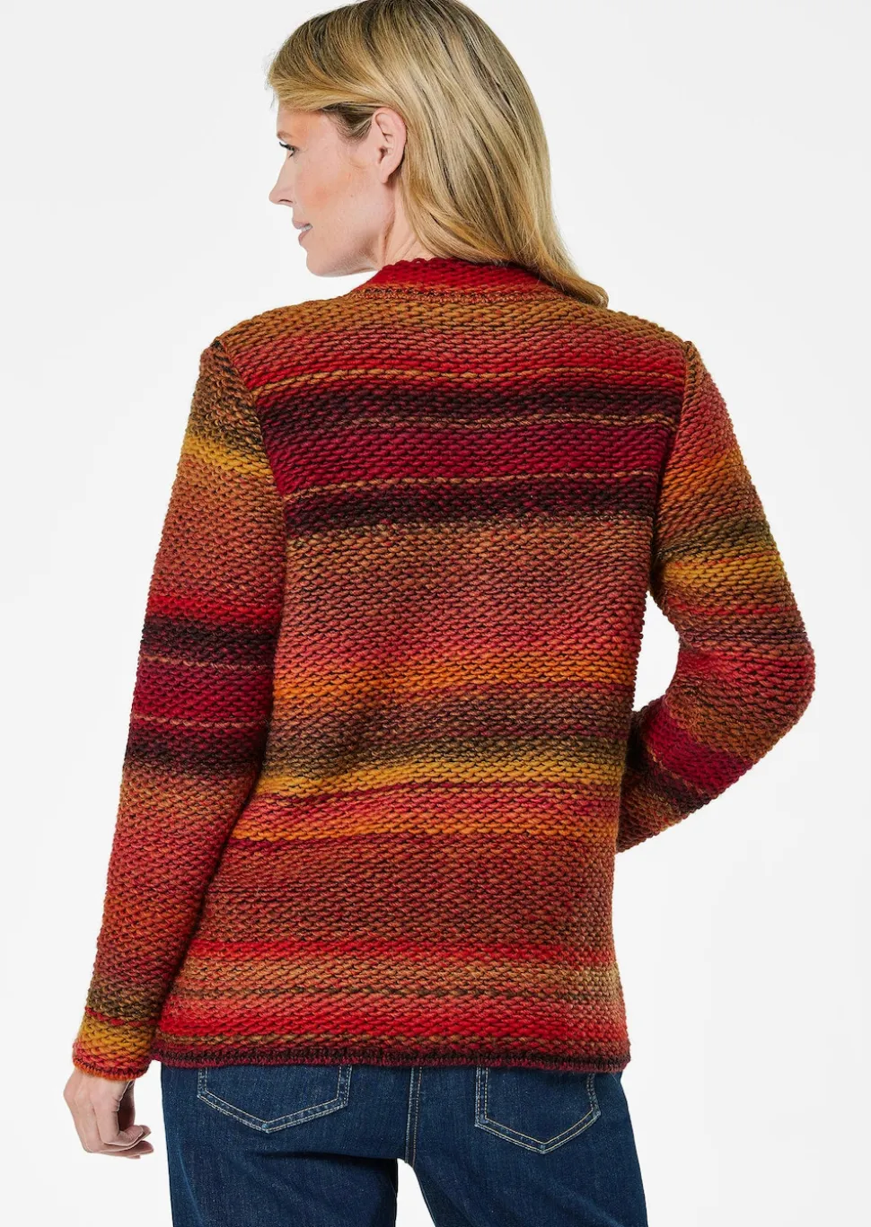 Strickjacke mit Multicolor Ringeloptik