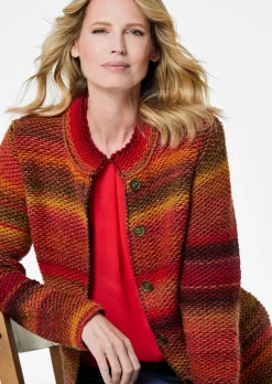 Strickjacke mit Multicolor Ringeloptik