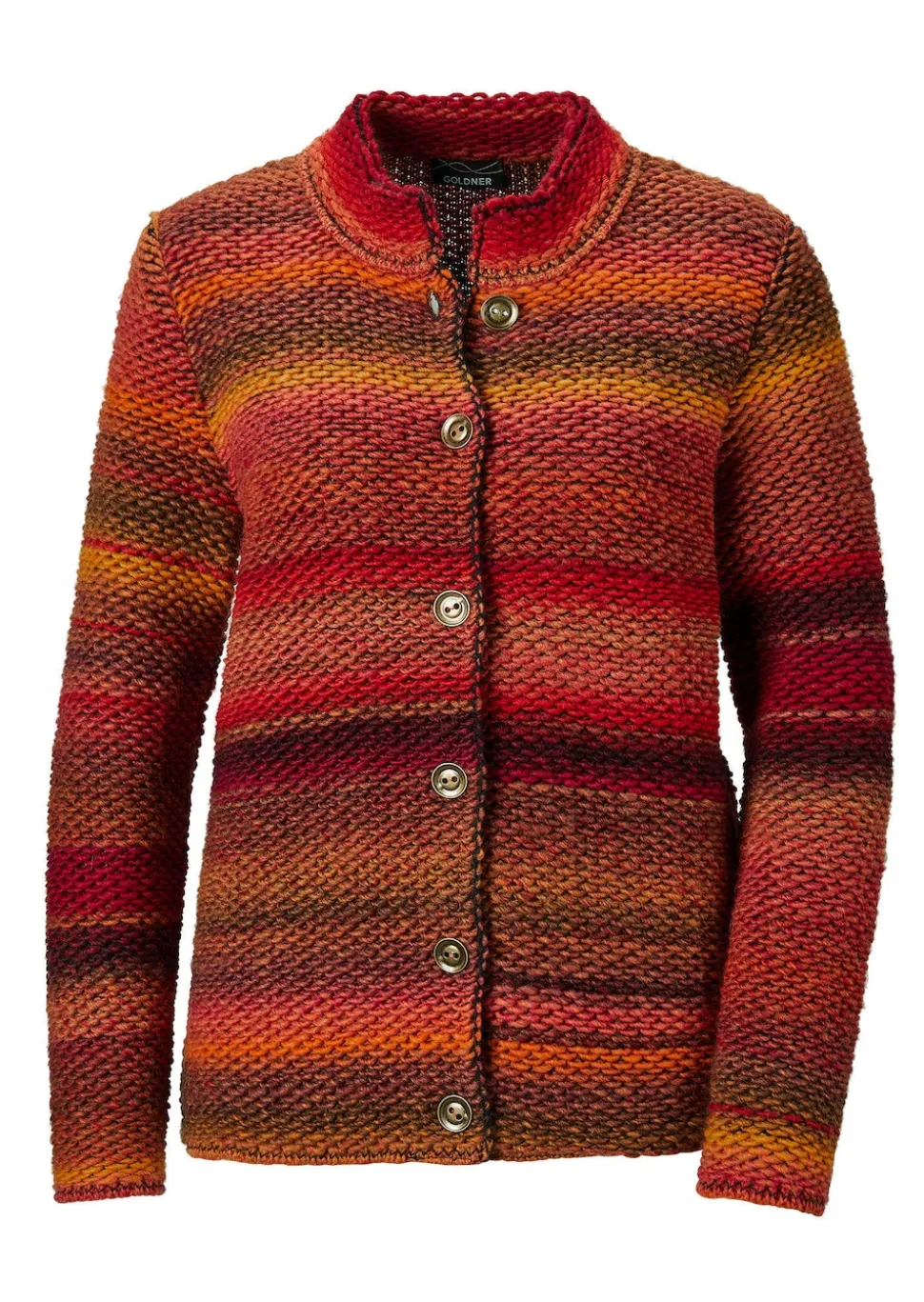 Strickjacke mit Multicolor Ringeloptik