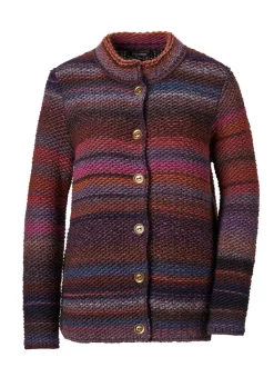 Strickjacke mit Multicolor Ringeloptik