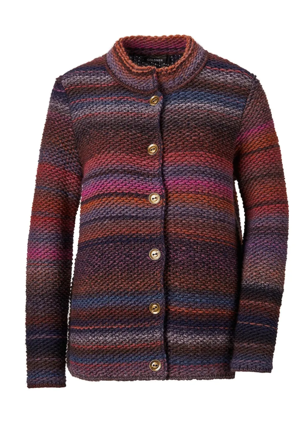 Strickjacke mit Multicolor Ringeloptik