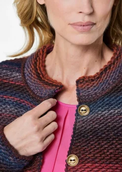 Strickjacke mit Multicolor Ringeloptik