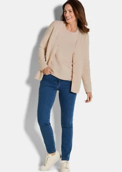 Strickjacke mit Pünktchenmuster