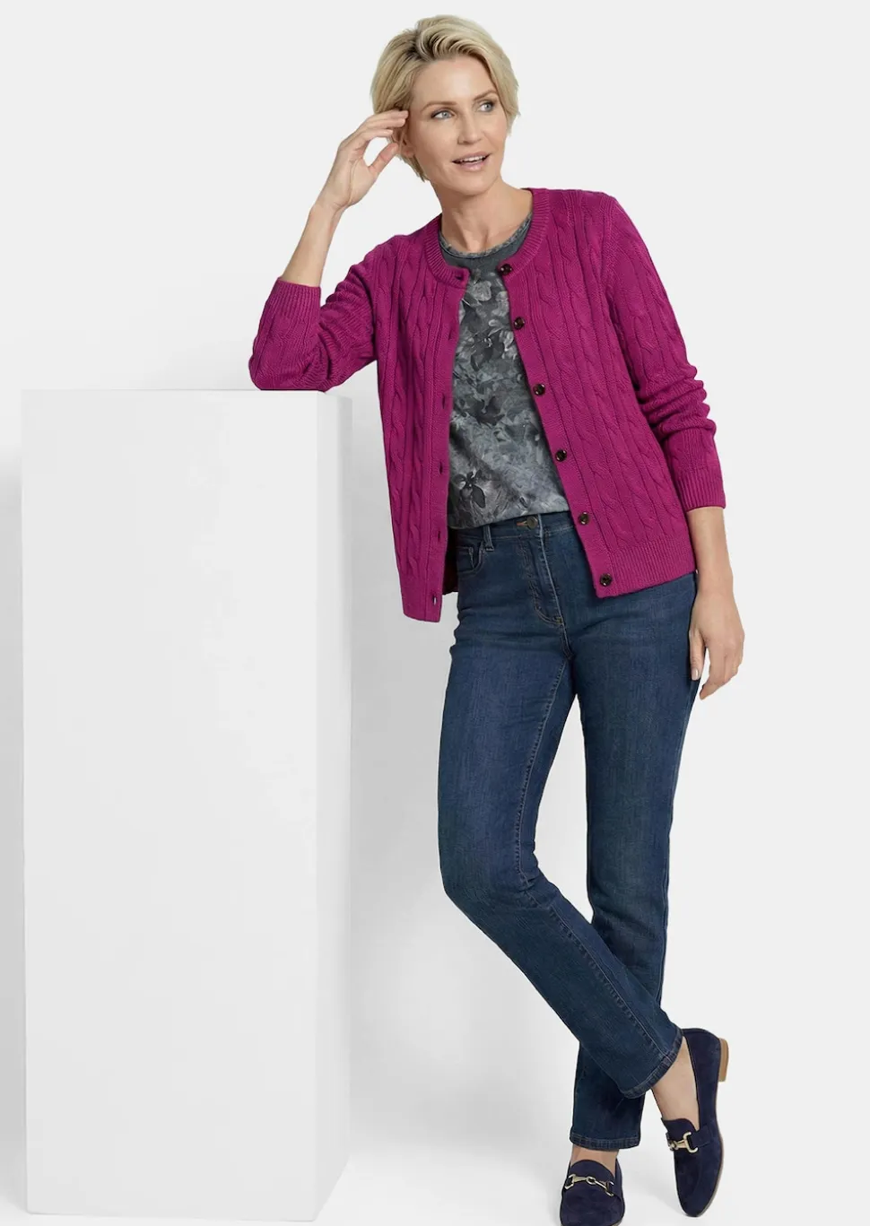 Strickjacke mit Schurwolle